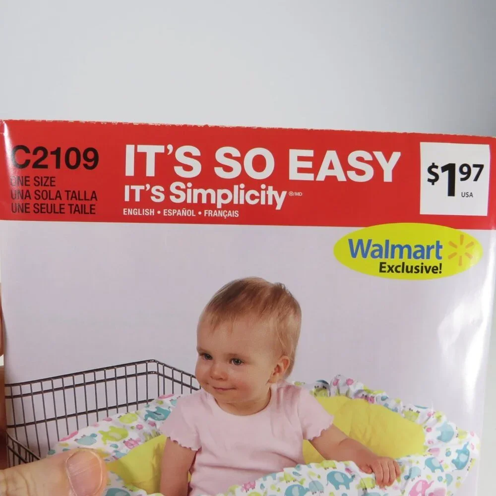 Simplicity C2109 Shopping Cart Cover Walmart Exclusive one size UNCUT